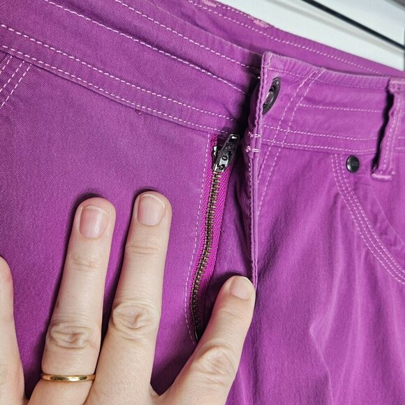 Kuhl Womens Cargo Bermuda Shorts Size 10 Purple Cotton Blend Outdoor Hiking - Picture 11 of 12